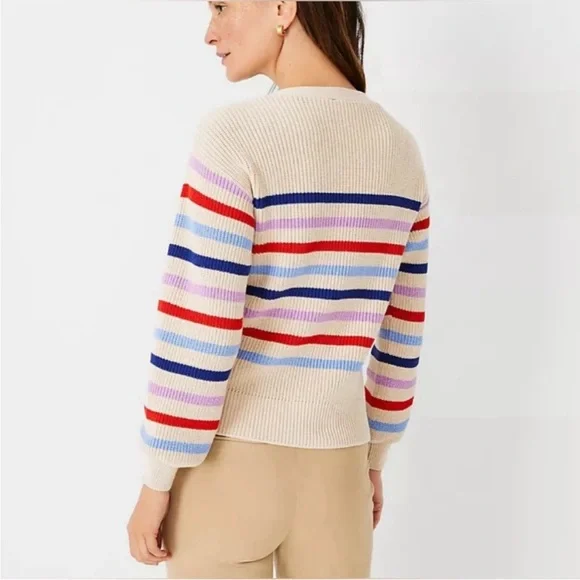 Ann Taylor Multicolor Striped Sweater - Picture 5 of 7